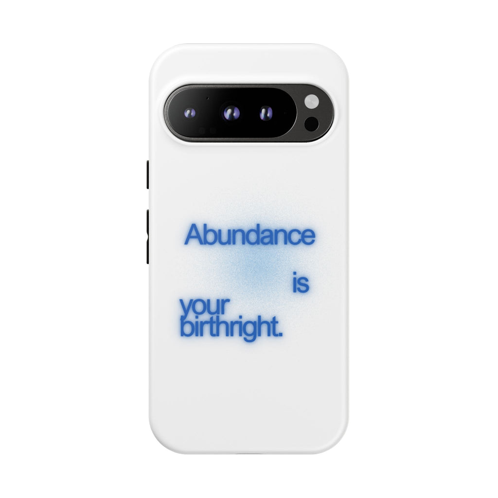 Abundance Is Your Birthright Phone Case — Positive Affirmation Protective Cover