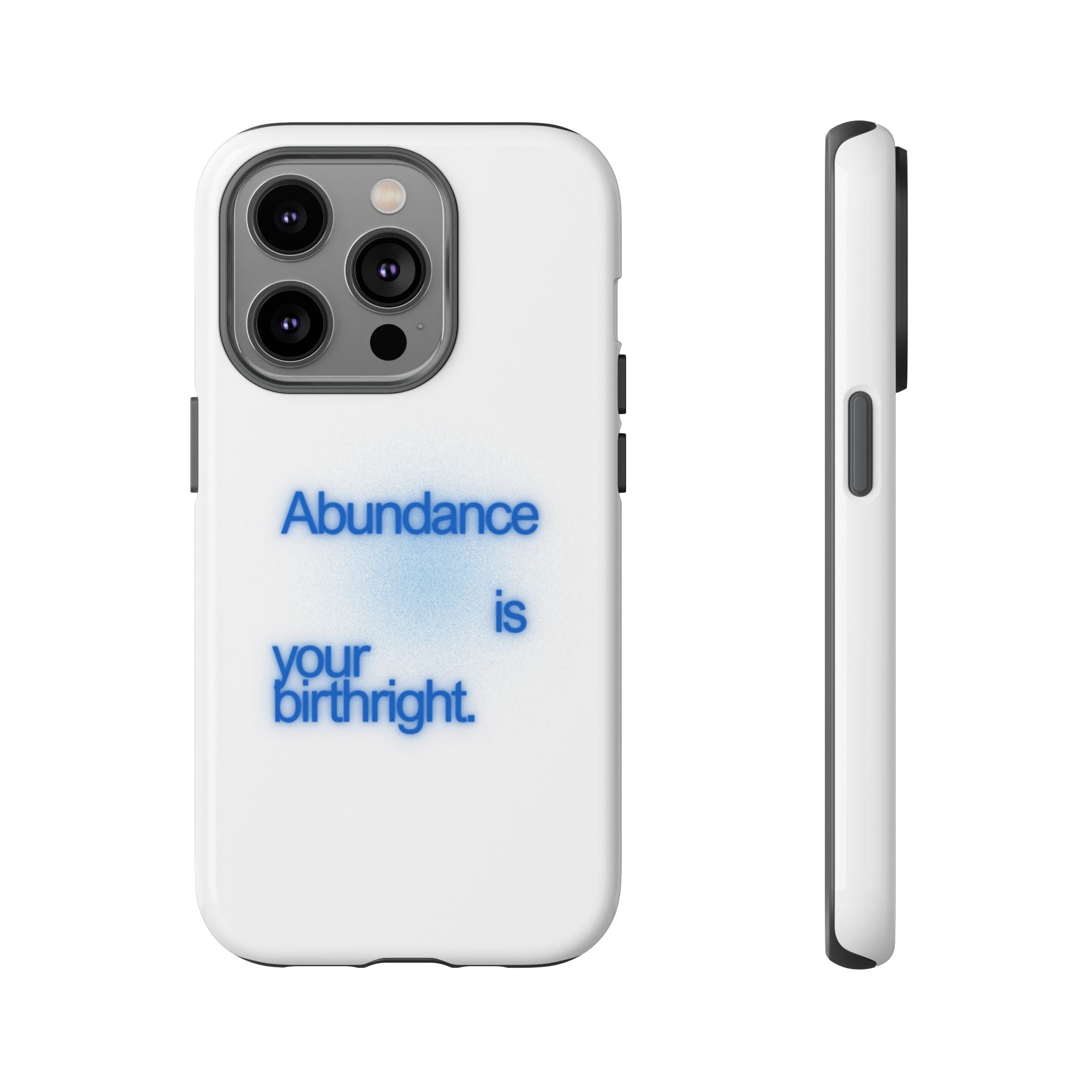 Abundance Is Your Birthright Phone Case — Positive Affirmation Protective Cover