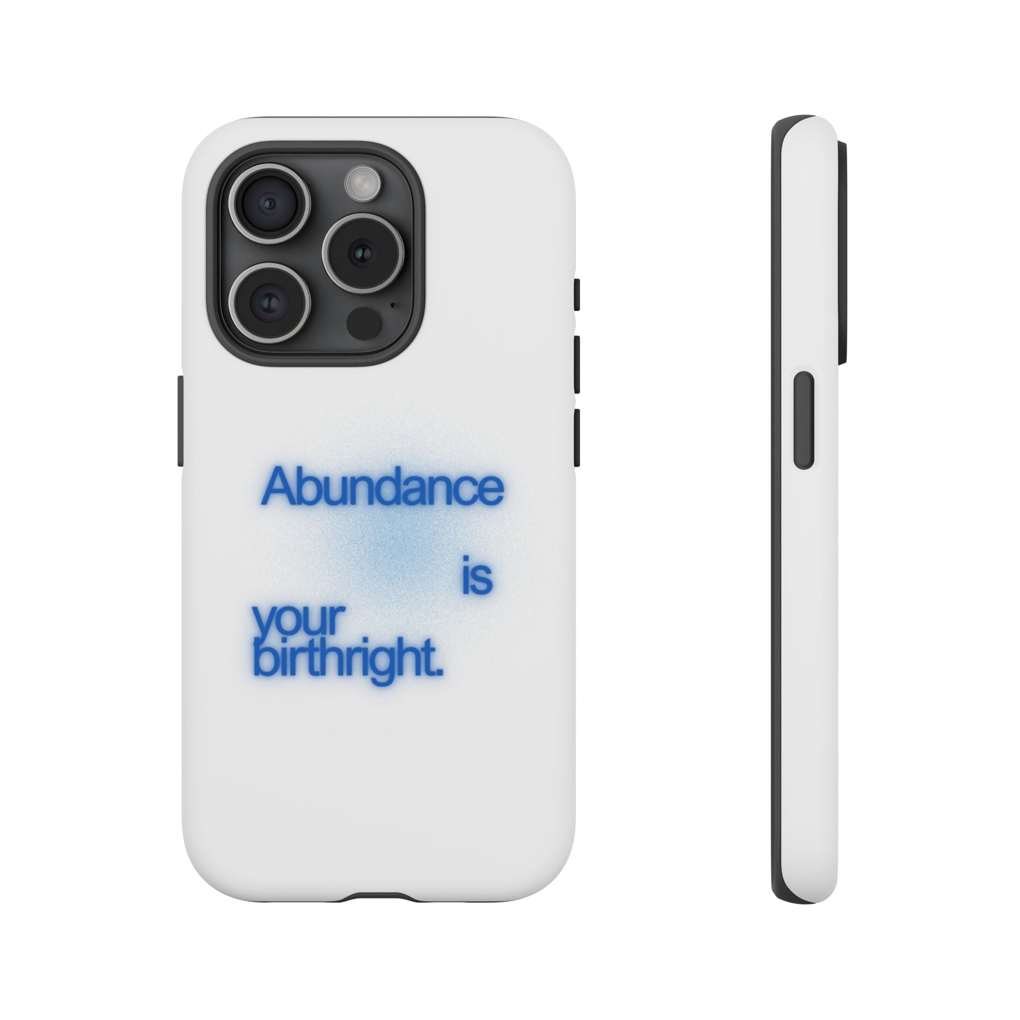 Abundance Is Your Birthright Phone Case — Positive Affirmation Protective Cover