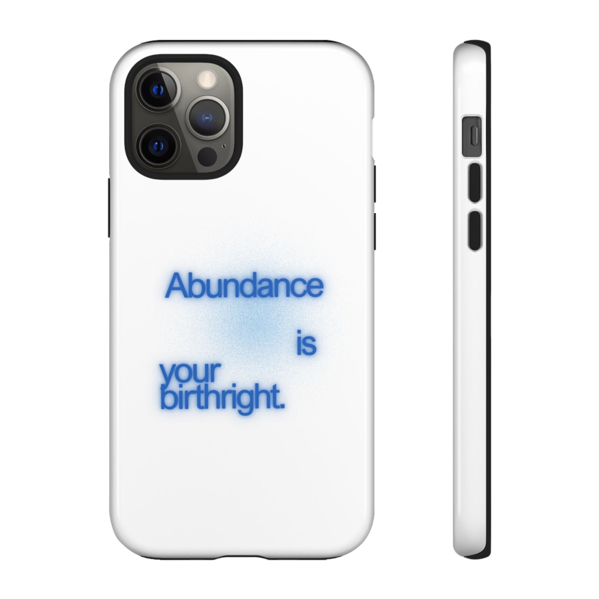 Abundance Is Your Birthright Phone Case — Positive Affirmation Protective Cover