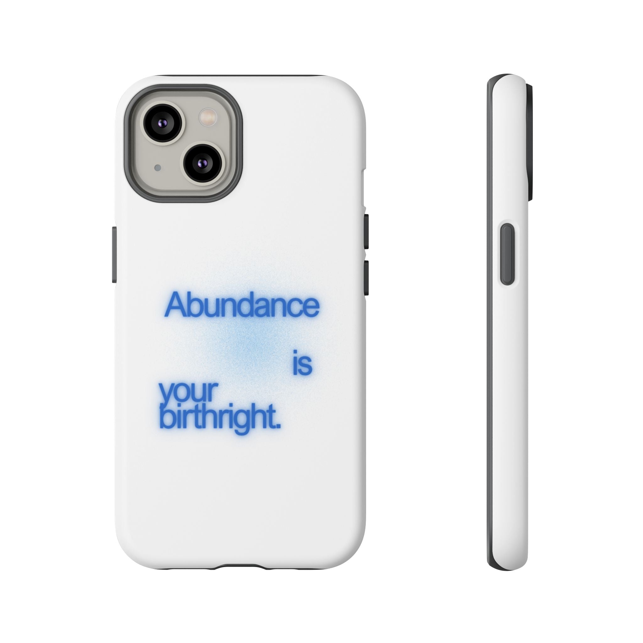 Abundance Is Your Birthright Phone Case — Positive Affirmation Protective Cover
