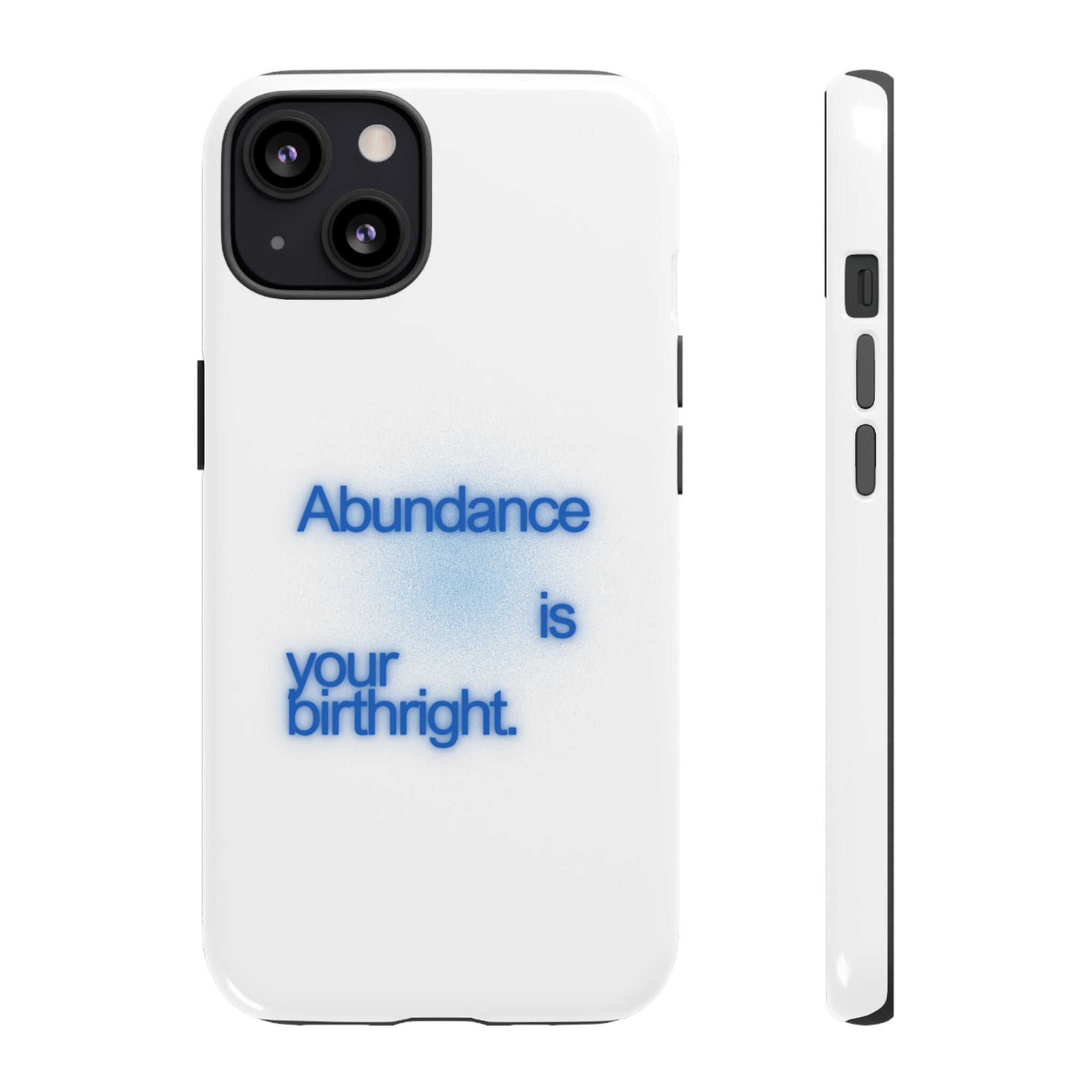 Abundance Is Your Birthright Phone Case — Positive Affirmation Protective Cover